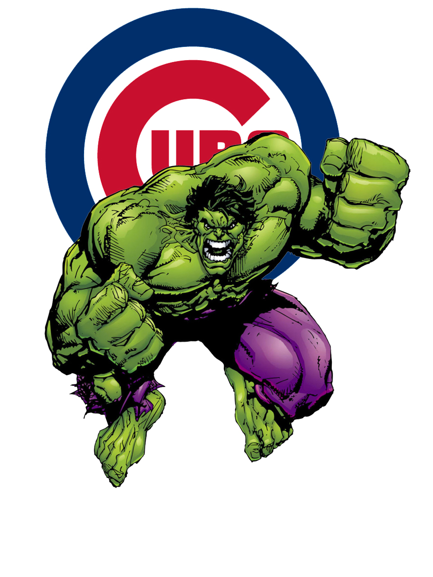 Chicago Cubs Hulk Logo iron on paper